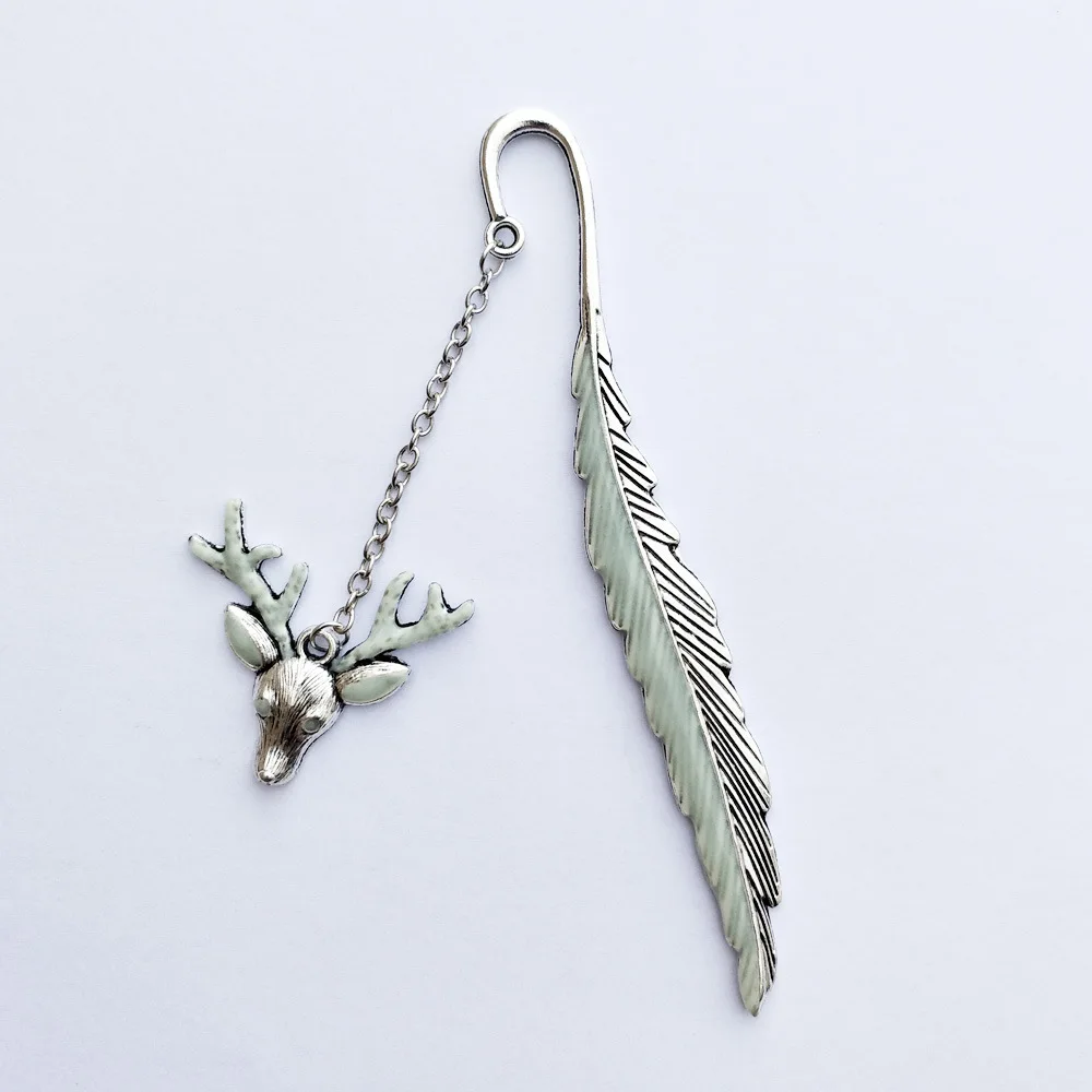 Metal Bookmark Creative Noctilucent Animal Owl Bookmark Pendant Stationery