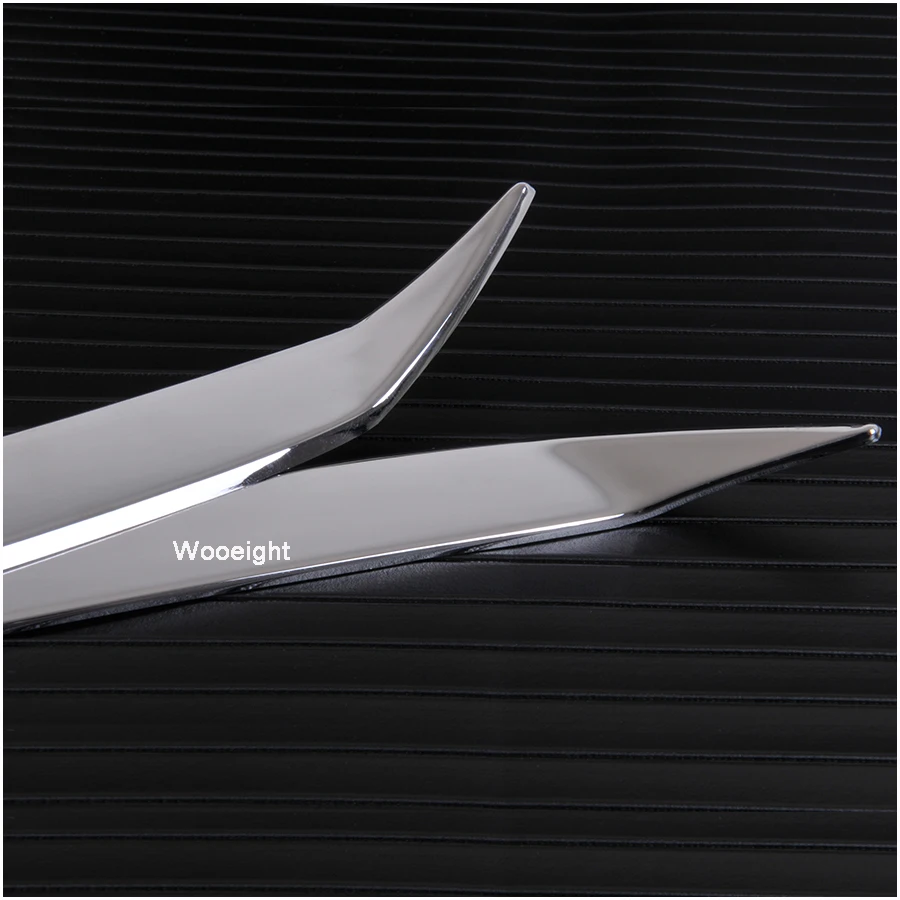 ABS Chrome Front Headlight Headlamp Eyebrow Trim Cover Car Accessories 2PcsSet For Toyota RAV4 RAV 4 2016 (5)