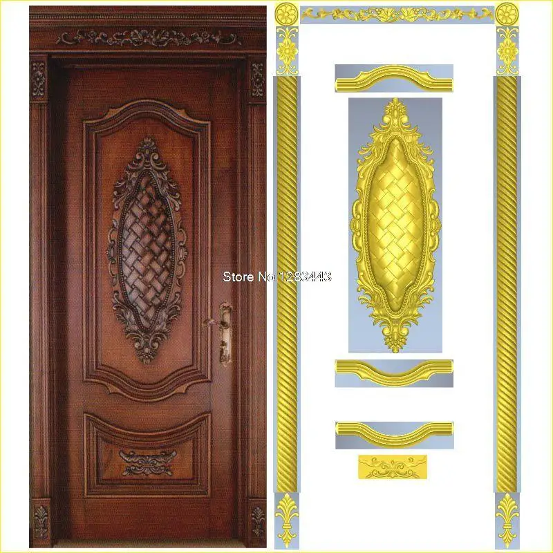 

10pcs/lot Door_6 3D STL format furniture decoration 3D Model STL relief for cnc STL format Furniture