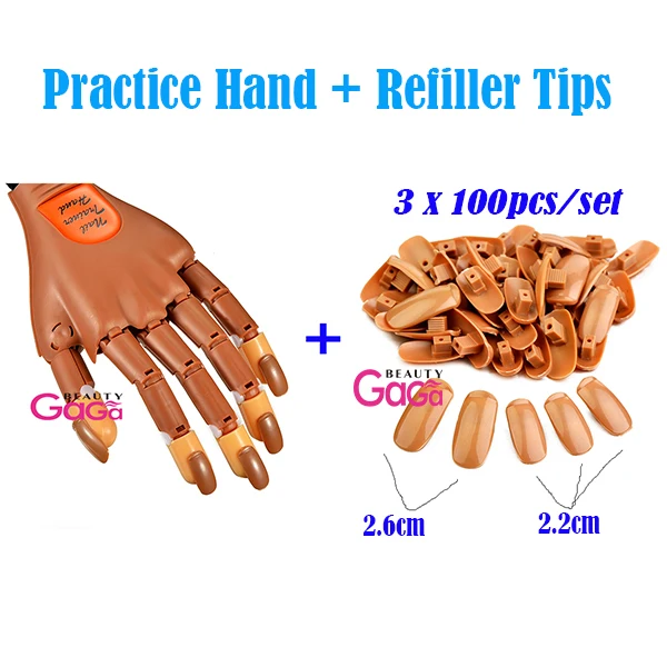 Beauty Care Original Type Super Flexible Rotate Art Nail Trainning Beauty Care Original Type Super Flexible Rotate Art Nail Trainning Practice Hand 300pcs Implant False Tips Trainer In Equipment From