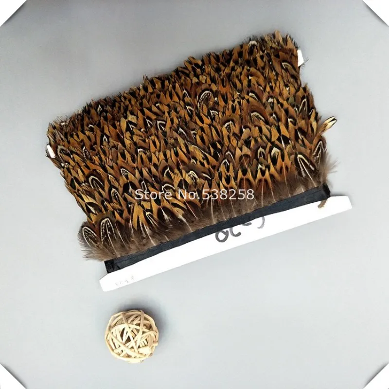 Free shipping feather trim pheasant fringe natural colour 10 yards Pheasant tail for sewing craft | Дом и сад