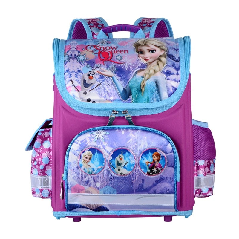 

Girls Snow Queen School Bags Nylon Orthopedic Princess Elsa Backpacks for Primary Students Children Kids Sofia Schoolbags
