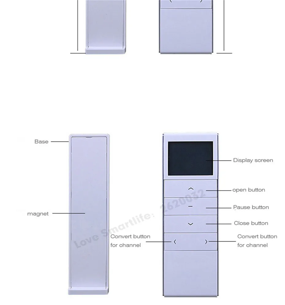 Dooya Remote Controller DC2760 DC2700 DC1602 DC92 for Dooya Electric Curtain Motor KT320DT52KT82TNDT360, Curtain Accessories-20