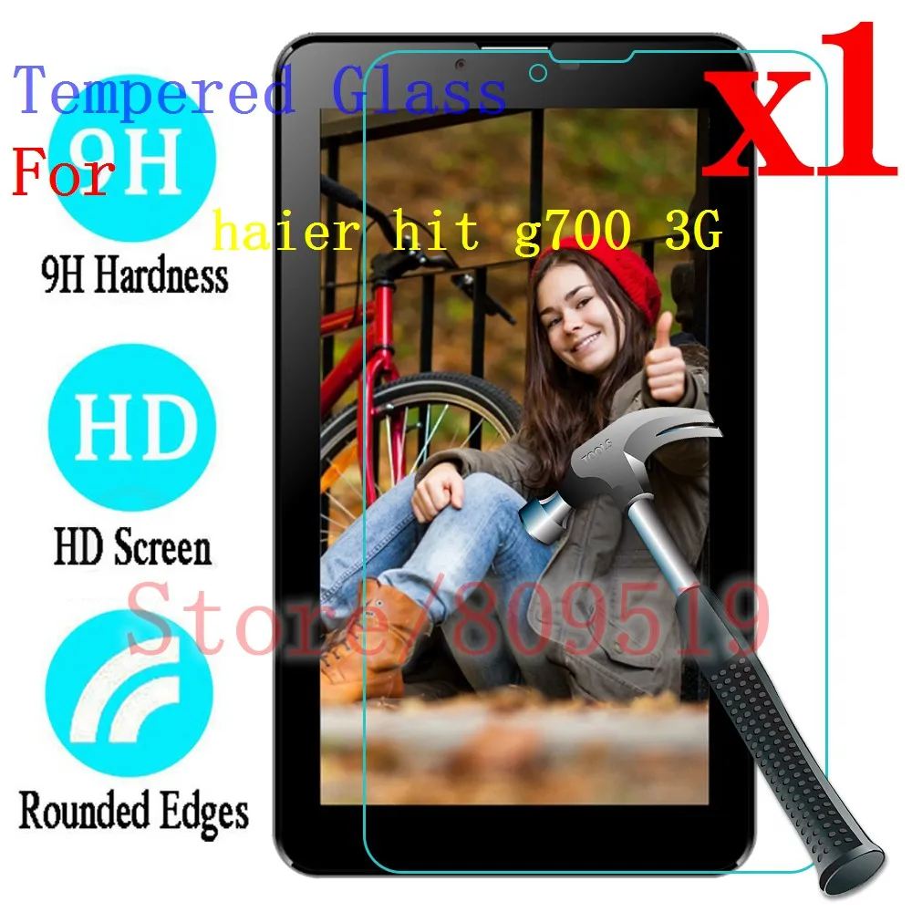 

A7"Premium Tempered Glass For Haier hit G700 3G Tesla Impulse 7.0 3G A772i / Neon i7.0 A722I Screen Protector Film Guard Shield
