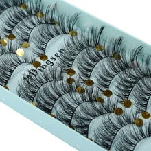 10 пар в комплекте; 3D из мягкого искусственного меха норки волосы Накладные ресницы "крест-накрест" тонкими пушистые ресницы 6 стилей расширение инструменты для макияжа глаз