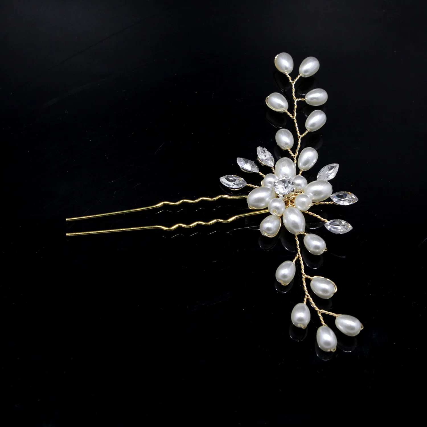 Prom Festival Wedding Hairpin Beautiful Floral Headdress Plait Hair Clip Accessories