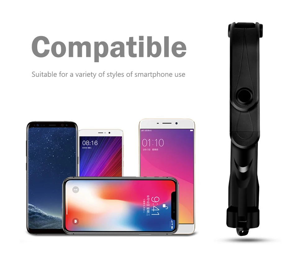 Wireless Bluetooth Selfie Stick Mini Tripod Extendable Monopod Universal Portable Handheld for IOS Android Smart Phone (14)