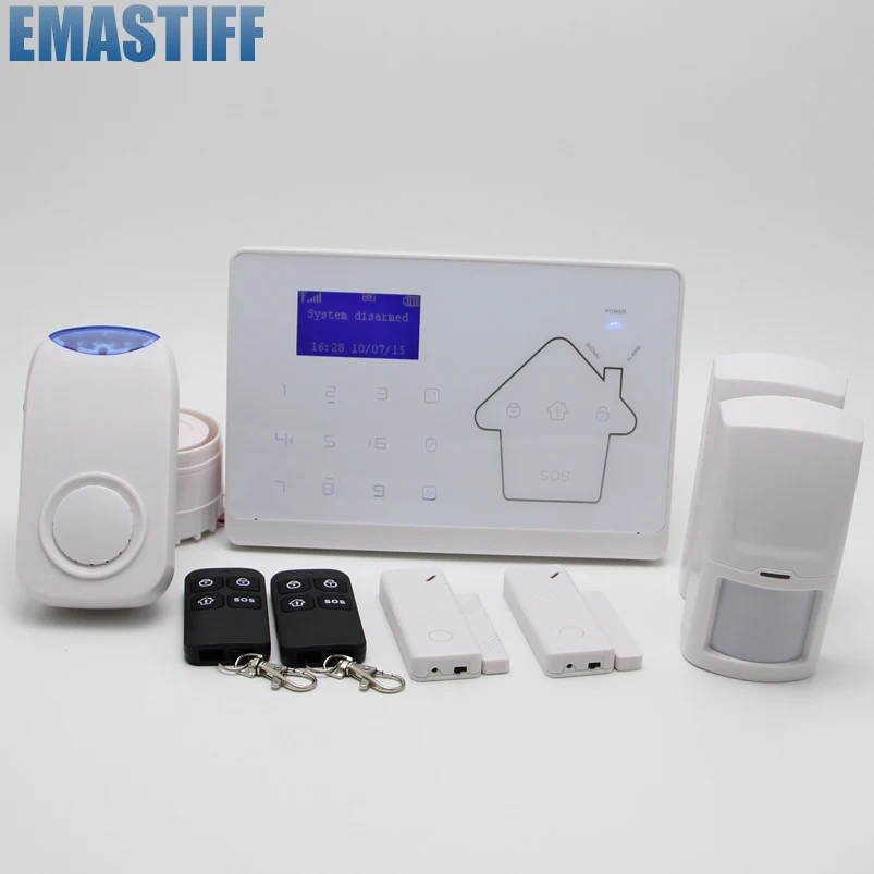 

Quad Band Touch Keypad TFT Dislay Wireless GSM PSTN House Security Voice Burglar Alarm IOS Android APP Remote control ARM