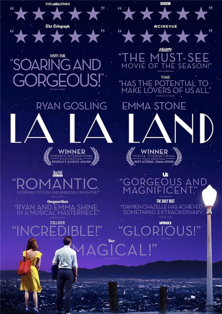 LA LAND кинопостеры с белым покрытием, бумажные принты, настенные наклейки, украшение для дома, искусство для дома, бренд - Цвет: Белый