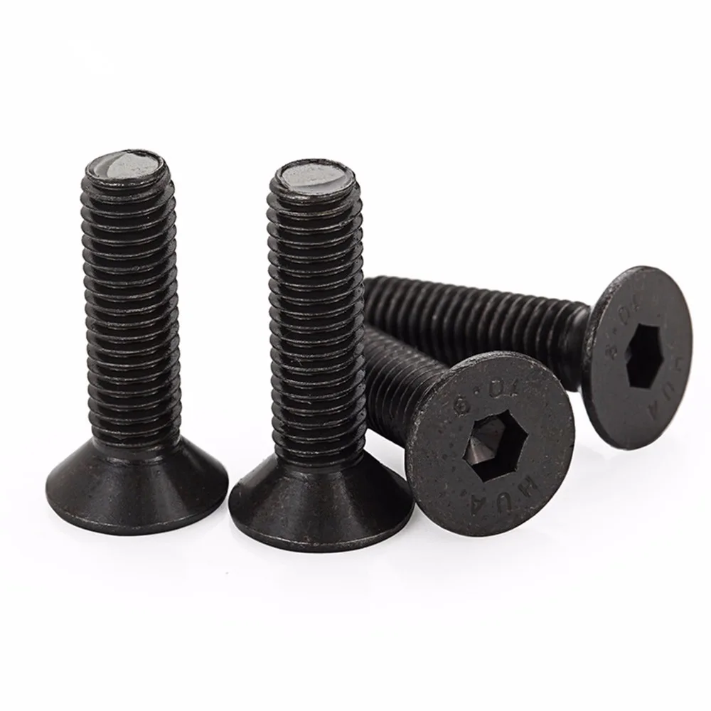 50pcs-m6-black-10-9-flat-head-screw-countersunk-hex-socket-cap-bolt-m6