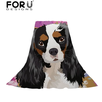 

FORUDESIGNS New Women Wrap Shawl Stole Scarves Long Beach Pareo Hijab Spring Silky Scarf New King Charles Spaniel Dog Printed