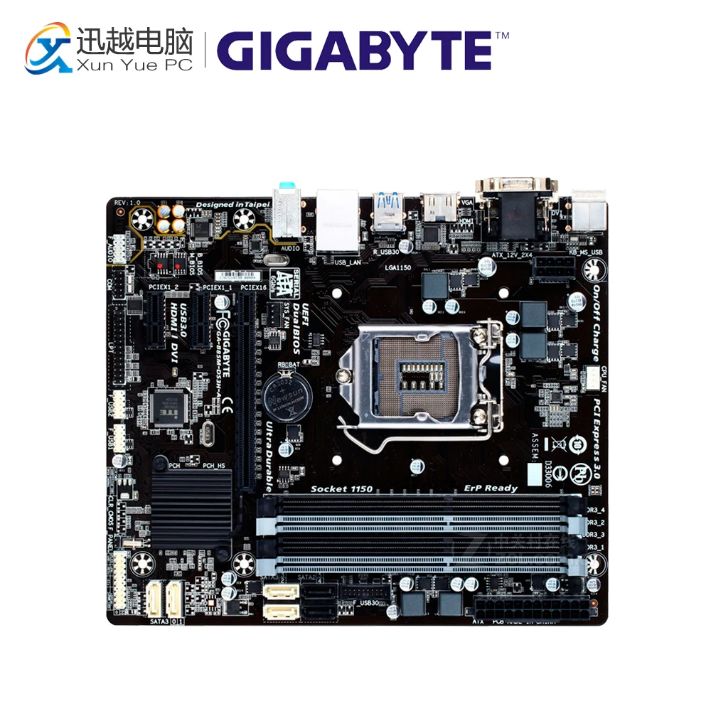 

Gigabyte GA-B85M-DS3H-A Desktop Motherboard B85M-DS3H-A B85 LGA 1150 i3 i5 i7 DDR3 32G Micro-ATX