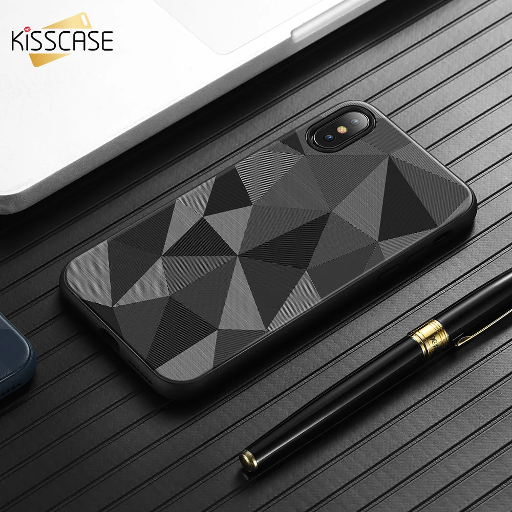 

KISSCASE Phone Case For iPhone 7 XS Max XR Retro Business Soft TPU Phone Case For iPhone 6 6S 7 8 Plus X Luxury Silicone Coque