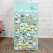 Autocollant alpaga dessin animé FOD, étiquette Scrapbook 3D, décoration pour journal intime, papeterie en PVC, nouveauté