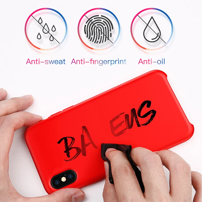 Baseus الهاتف حقيبة لهاتف أي فون XS ماكس XR Capinhas الفاخرة السائل غطاء سيليكون ل iPhoneXS ماكس فون XSMax XR فوندا الوفير كوكه