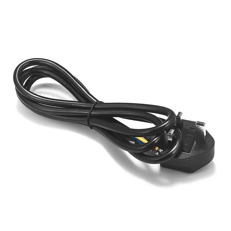 50pcs UK Plug Kettle Power Extension Cable 3 Prong British Power Supply Cord 1.5m 18AWG For
