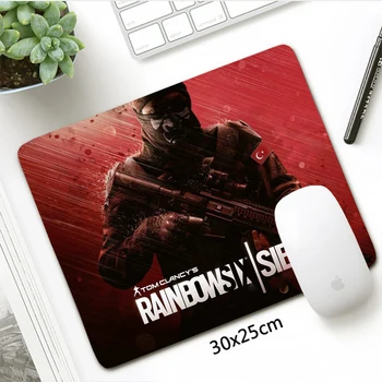 

Rainbow Six Siege Gaming Mousepad 30x25cm Small Size Non-Skid Computer PC Mouse pad Locking Edge Rubber Laptop Mat
