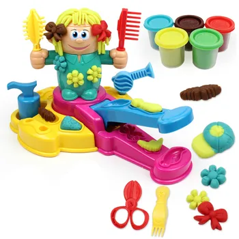 

Children's Educational Plasticine Hairdresser tool kit Environmental Protection Handmade DIY Hair Designer