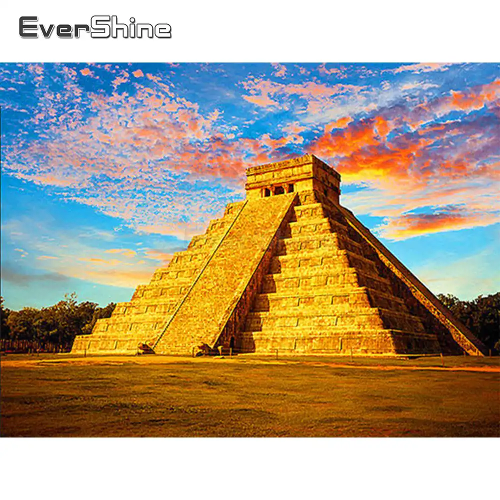 Evershine Diy のダイヤモンド塗装ラインストーンのピラミッド画像 5d ダイヤモンド刺繍販売風景ダイヤモンドモザイク手芸アート Diamond Painting Cross Stitch Aliexpress