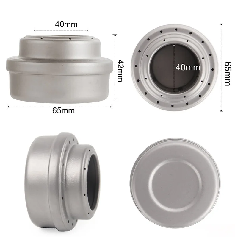 Ultralight Titanium Burner Camping Outdoor Picnic 50g Ti Alcohol Stove 6