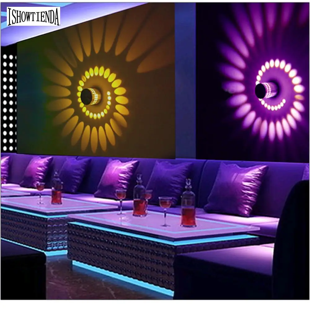 

Colorful RGB Spiral Hole Wall Lamp Surface Install LED Light Luminaire Lighting