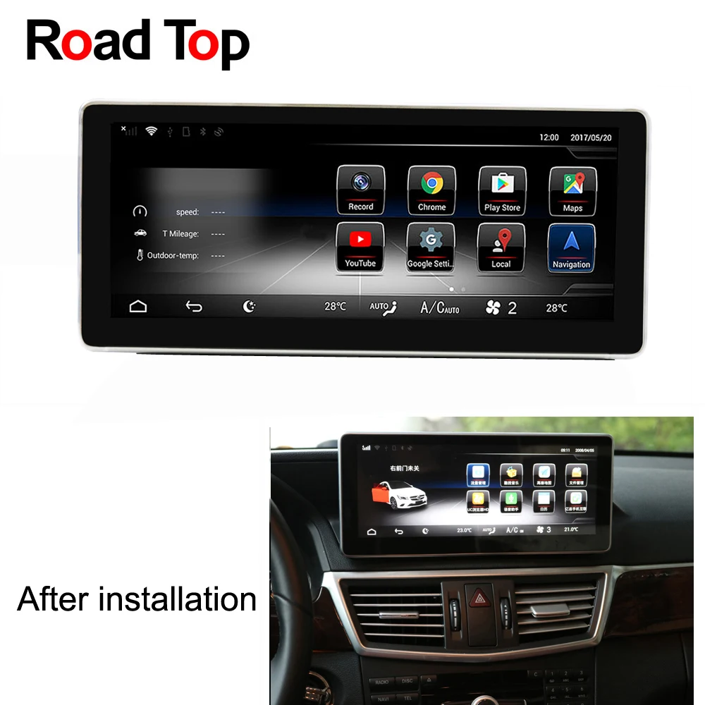 

Android 8.1 Car Radio GPS Navigation Bluetooth Head Unit Screen for Mercedes Benz E-Class Coupe E200 E250 E300 E350 E400 E500