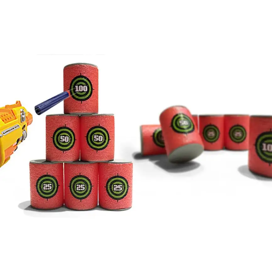 6X EVA Soft Bullet Target Dart Für NERF N-Strike Kinder Spielzeug Pistole ZP 