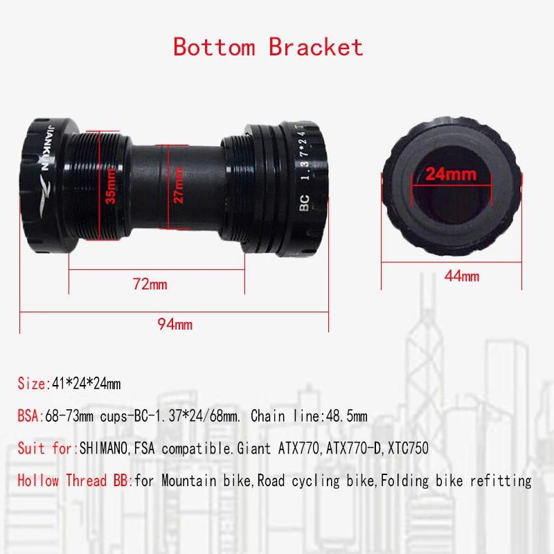 JIANKUN 104BCD IXF алюминиевый дорожный горный велосипедный Кривошип 170 мм MTB велосипедный шатун с нижним кронштейном BB Аксессуары для велосипеда