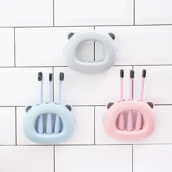 

Suction Wall Toothbrush Rack Bathroom Wall Hanging Rack Creative Couple Suction Cup Toothbrush Cylinder Put Toothbrush Rack