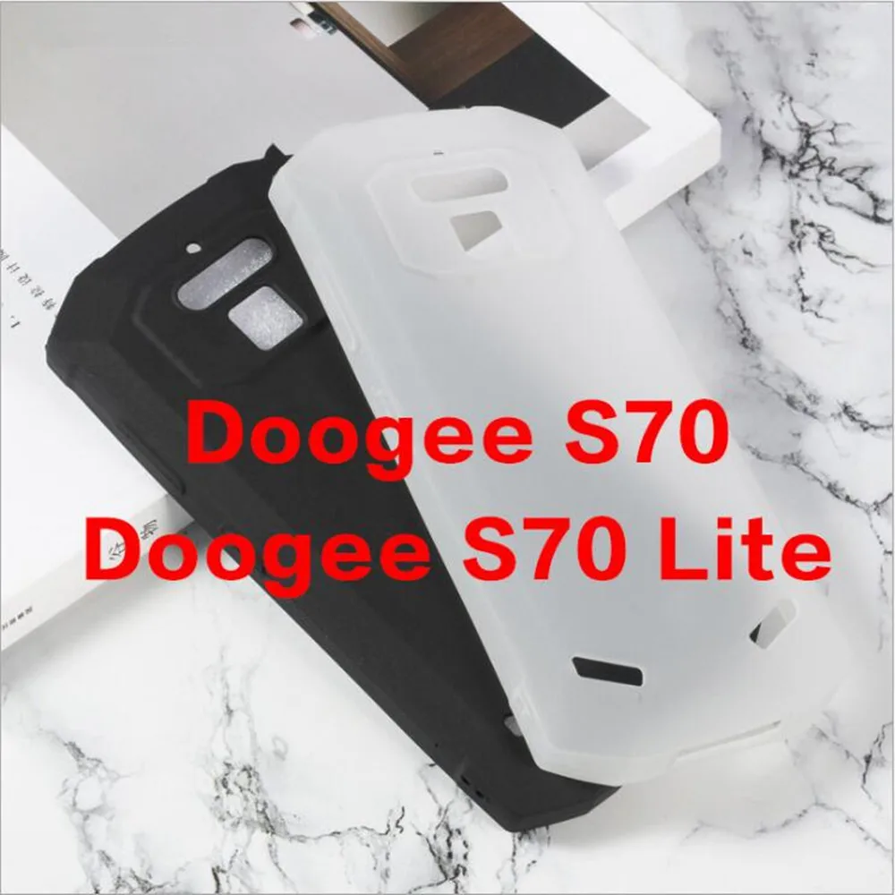 Для Doogee S70 Мягкая силиконовая задняя накладка из ТПУ чехол 9H 0,3 мм 2.5D пленка из закаленного стекла для Doogee S70 Lite