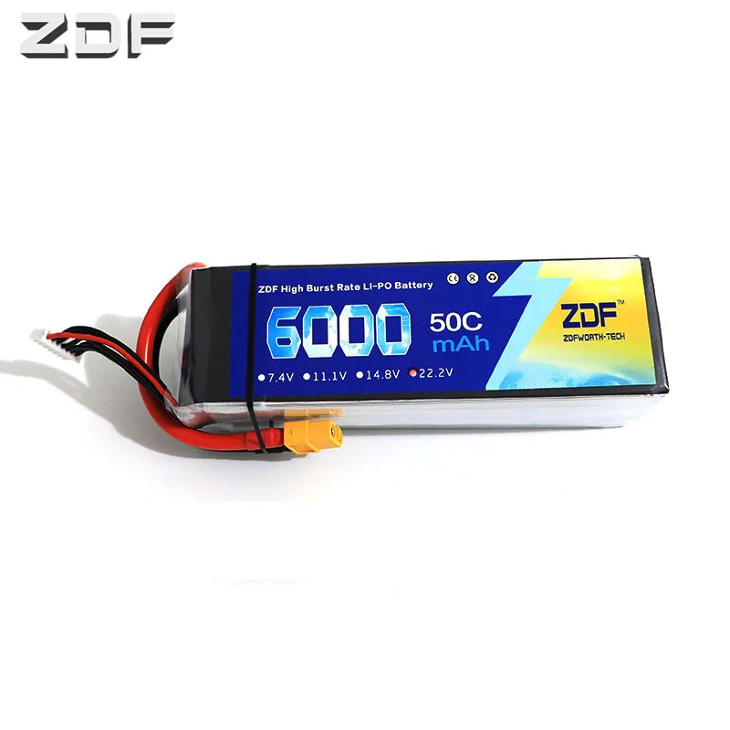 Аккумулятор ZDF 22 2 V 6S 6000mAh 50C RC Lipo Max 100C LiPo AKKU для самолета яка 54 вертолет Align 7 Drone EDF |