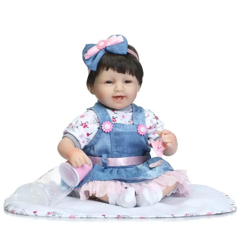 

40cm Cute Silicone Reborn Baby Dolls NPKCOLLECTION Newborn Girl Babies Doll Toy For Kids Girl Brinquedos Christmas Birthday Gift