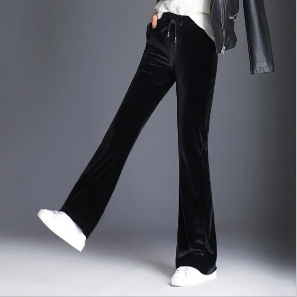 black velour jeans