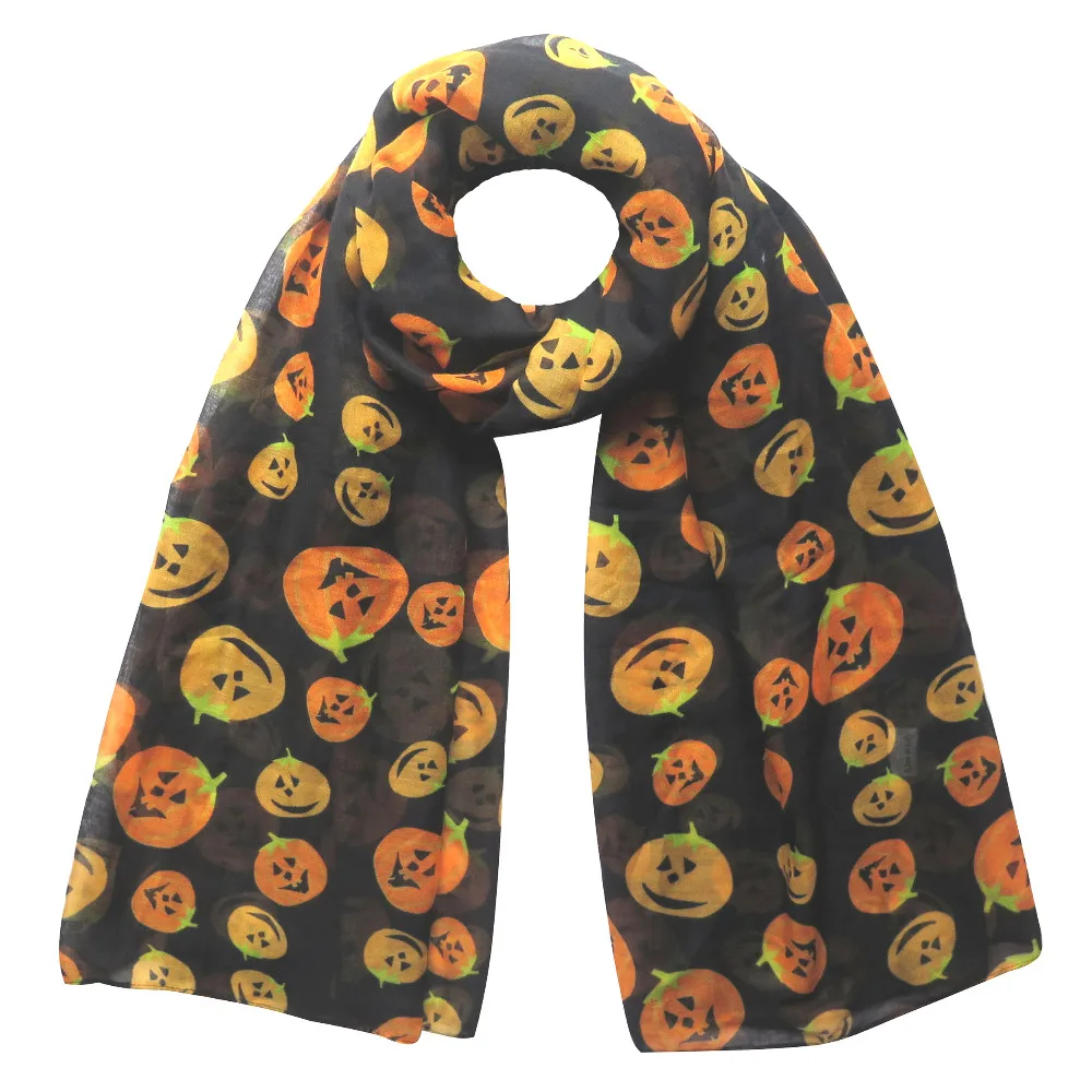 

Spooky Halloween Pumpkins Women's Large Scarf Shawl Wrap