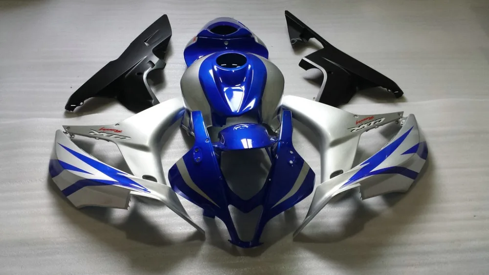 

Motorcycle Fairing kit for HONDA CBR600RR F5 07 08 CBR 600RR 2007 2008 CBR600 Silver blue Fairings Bodywork+7gifts set HG94