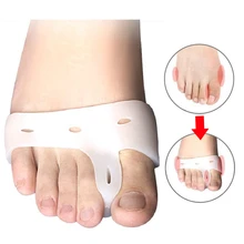 2 шт. = 1 пара Bunion корректор большой носок разделители перекрывающий корректор ступни Уход Инструмент Hallux вальгусный регулятор скобы для ступней массаж