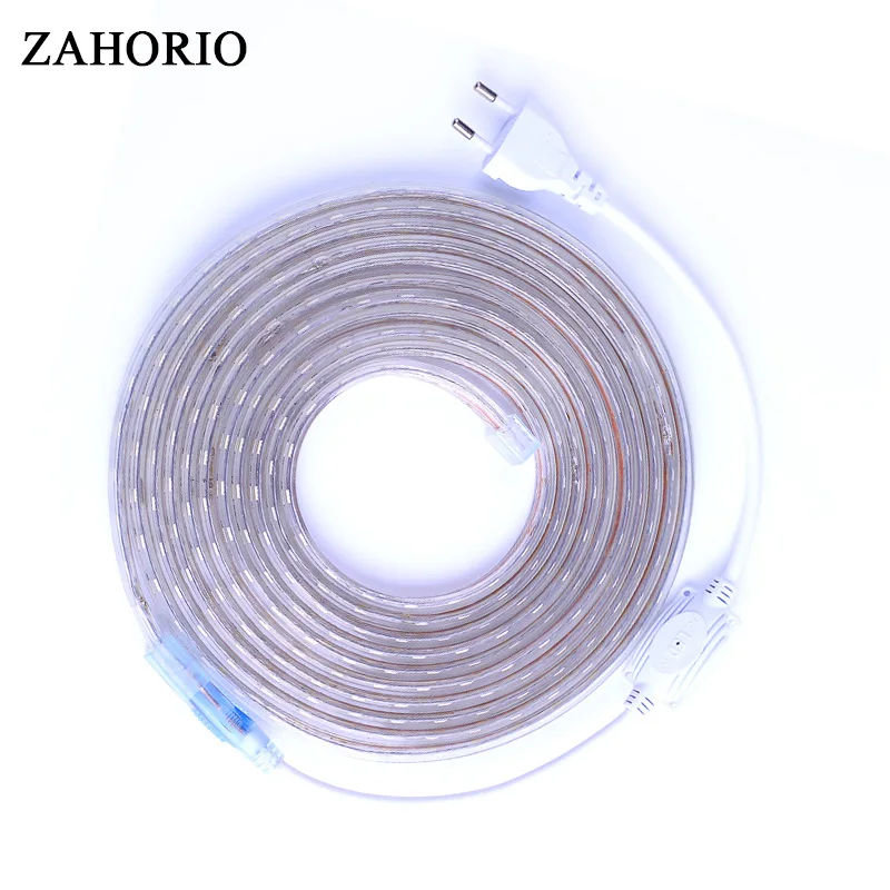 

SMD 5050 AC220V LED Strip Flexible Light 60leds/m Waterproof Led Tape LED Light With Power Plug 1M/2M/3M/4M/5M/6M/8M/9M/10M/25M