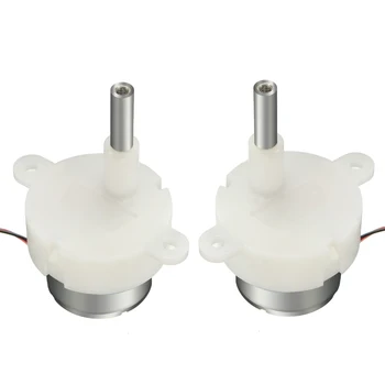 

Brand 2pcs DC 5v 6v 9v 12v Worm Gear Motor long shaft gear motor low speed 5-12 RPM