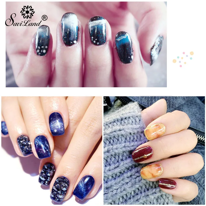 Saviland 10ML Blossom Nail Gel Nail Art DIY Magic Blooming Effect Flower Gel Polish Soak Off UV Nail Glue Gel Varnish