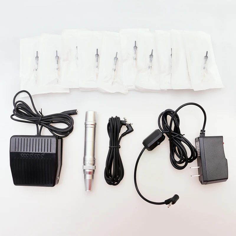 New Arrival  Permanent Tattoo Makeup  Rotary  Machine Tattoo Machine Tattoo Supply with 10 Needles High Quality PTM3104