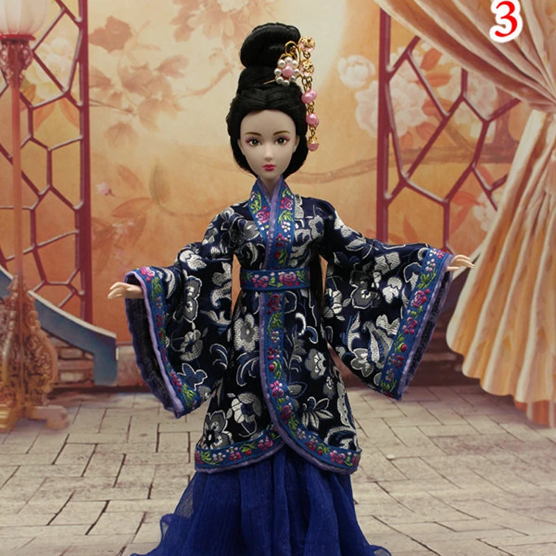 Одежда HanFu ручной работы китайский костюм кукольная одежда для 29 см Bjd 1/6 кукла или