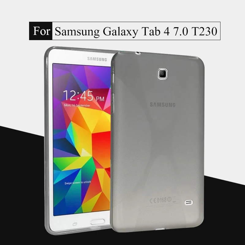 

X-Line X Soft TPU Silicon Case Semi Transparent Clear Gel Cover Skin Shell Case For Samsung Galaxy Tab 4 7.0 T230 T231 T235 Case