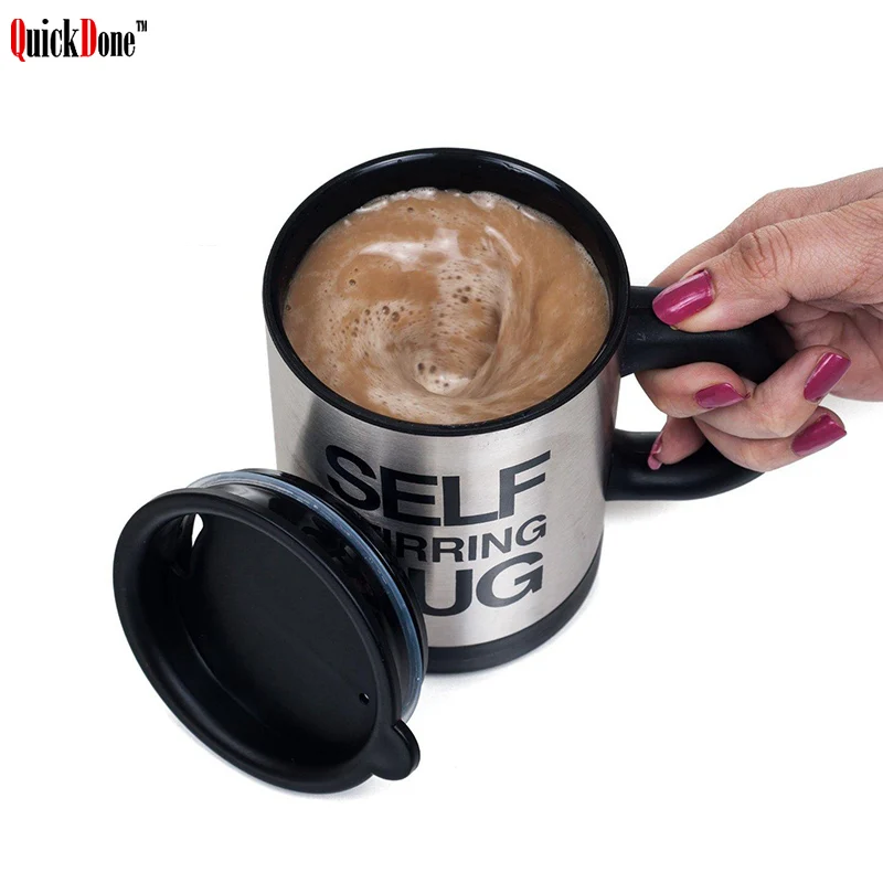 QuickDone 400Ml Automatic Electric Mug Stirring Coffee Cup Stainless