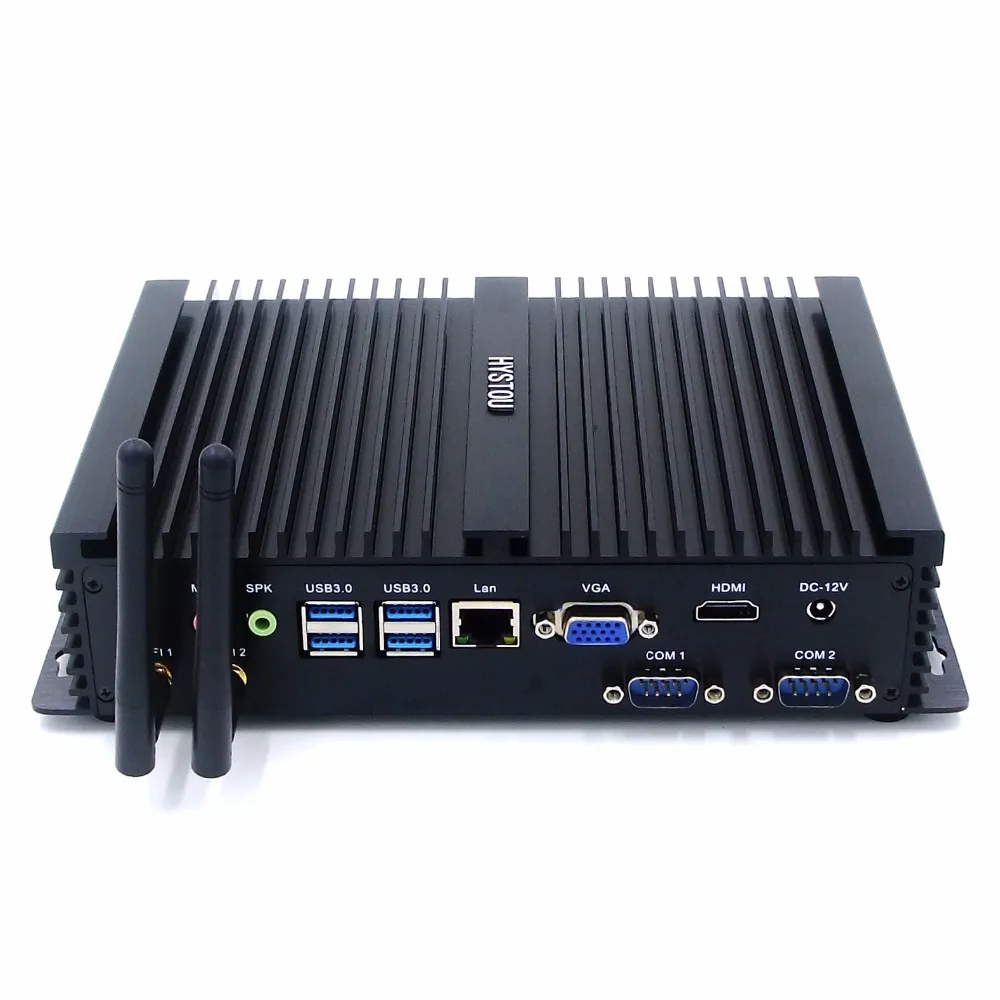 Мини ПК с двумя портами RS232 процессором Core i5 7200u безвентиляторный промышленный
