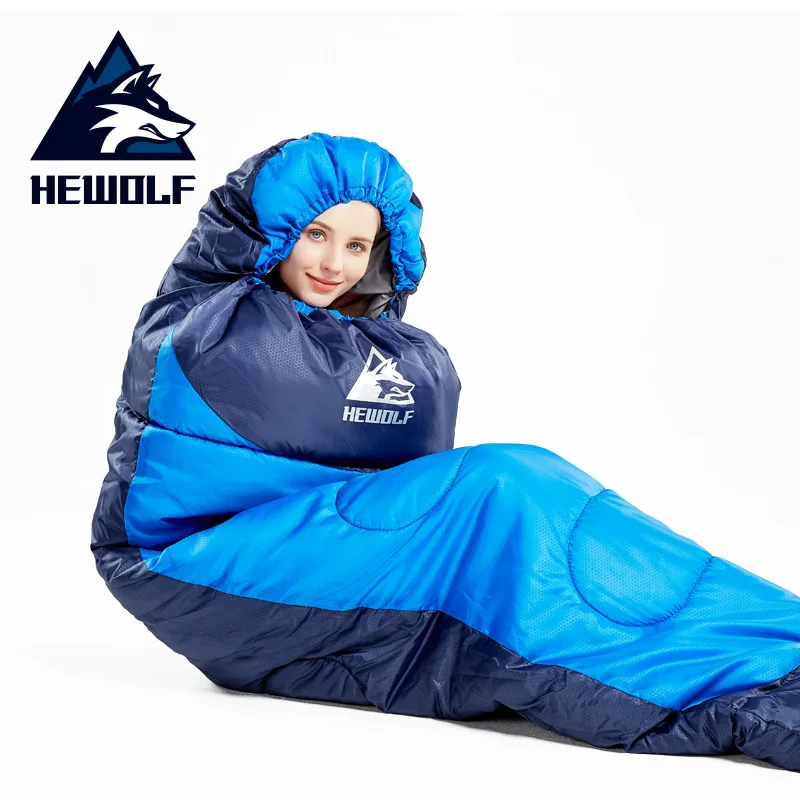 

Hewolf 4 Season Outdoor Camping Sleeping bags Cotton 1.3kg 1.6kg 1.8kg Hiking Travel Sleeping bag Splicable Single Tents Blanket
