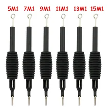 10 шт держатели для тату-машинок 5/7/9/11/13/15M1 по стерильному одноразовому иглу колпачки для татуажа Наконечник иглы для татуажа трубки Перманентный макияж тату поставки 19 мм