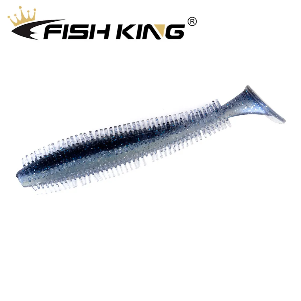 

FISH KING Sea Cucumber Paddle 90mm 120mm Fishing Soft Lure Baits T-Tail Single Tails Grub Worm Silicone Wobbler Artificial Bait