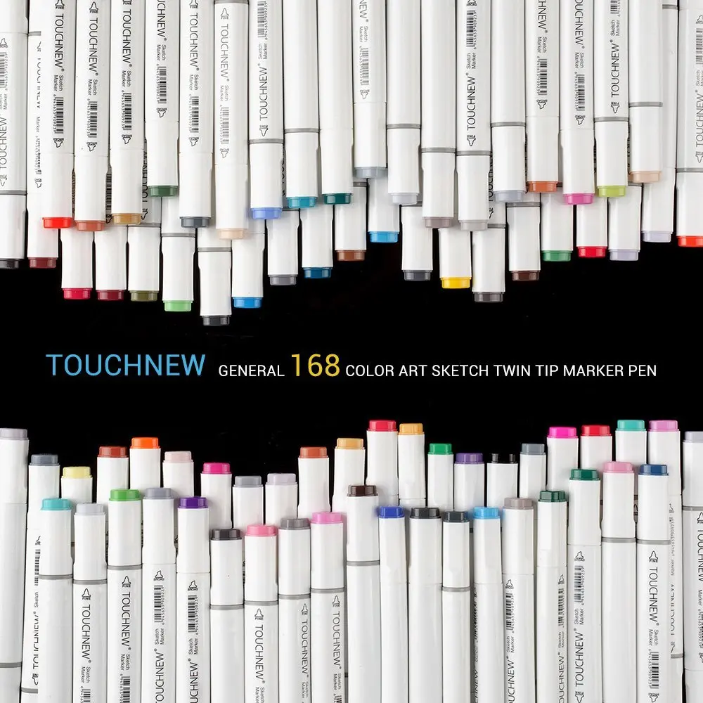 TOUCHNEW 36 48 60 72 168 цветов двойная головка художественные маркеры на спиртовой основе