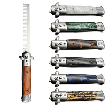 

Novelty Toys Pocket Foldable Push Button Hair Combs for Beard Mustache Men Oil Hair Styling Pet