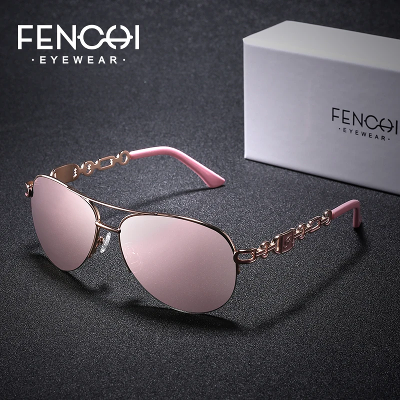 FENCHI Women Sunglasses DesignerTrendy Brand Vintage Pink Mirror Sun Glasses Ladies Cat Eye Eyewear Oculos Feminino De Sol ladies sunglasses Sunglasses